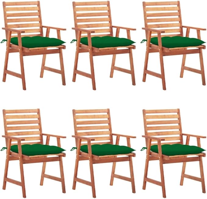 Luxury 6-Piece Acacia Wood Patio Chairs for Your Backyard | ForAllCamping