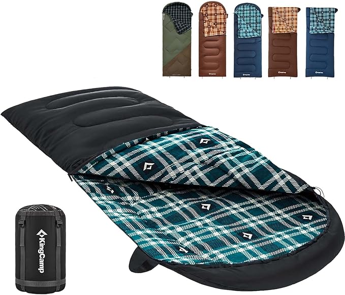 KingCamp XL Flannel Sleeping Bag: Warmth for Big and Tall | ForAllCamping