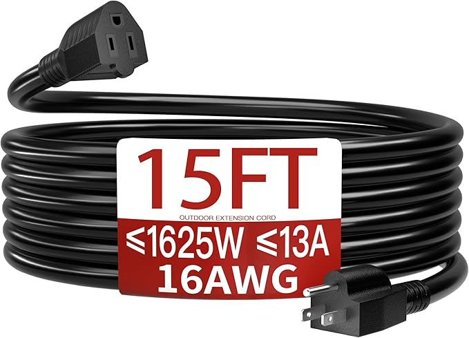 Best 15ft Waterproof Outdoor Power Cord for Camping | ForAllCamping