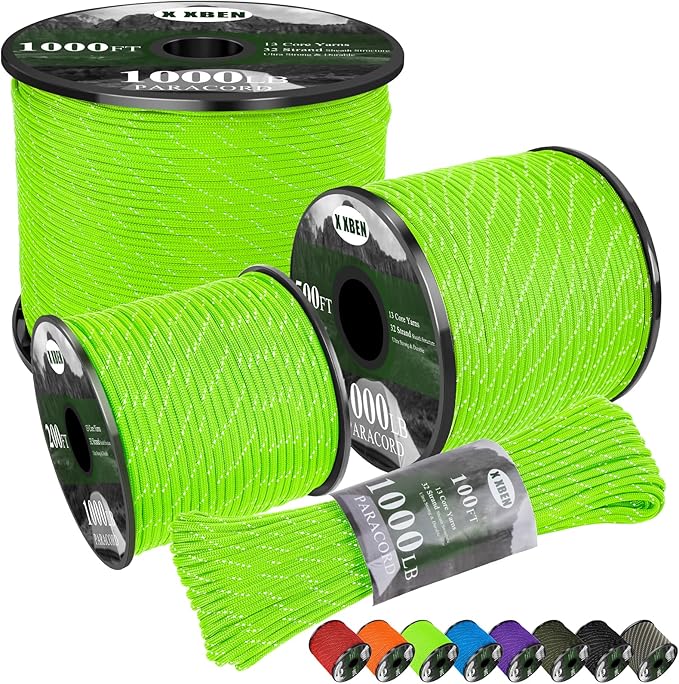 XBEN 1000lb Reflective Paracord: Ultimate Survival Gear | ForAllCamping