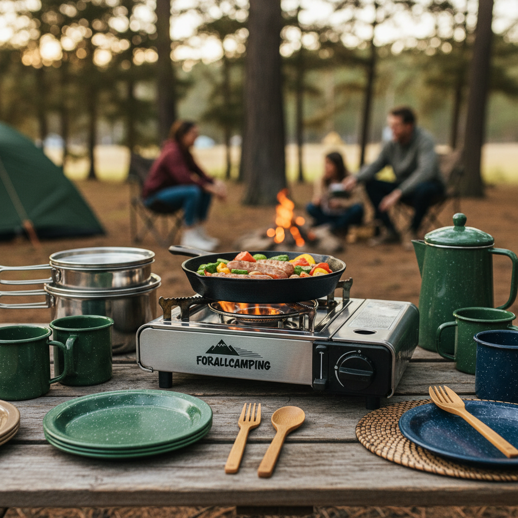 Premium FORALLCAMPING Camp Kitchen on California meadow