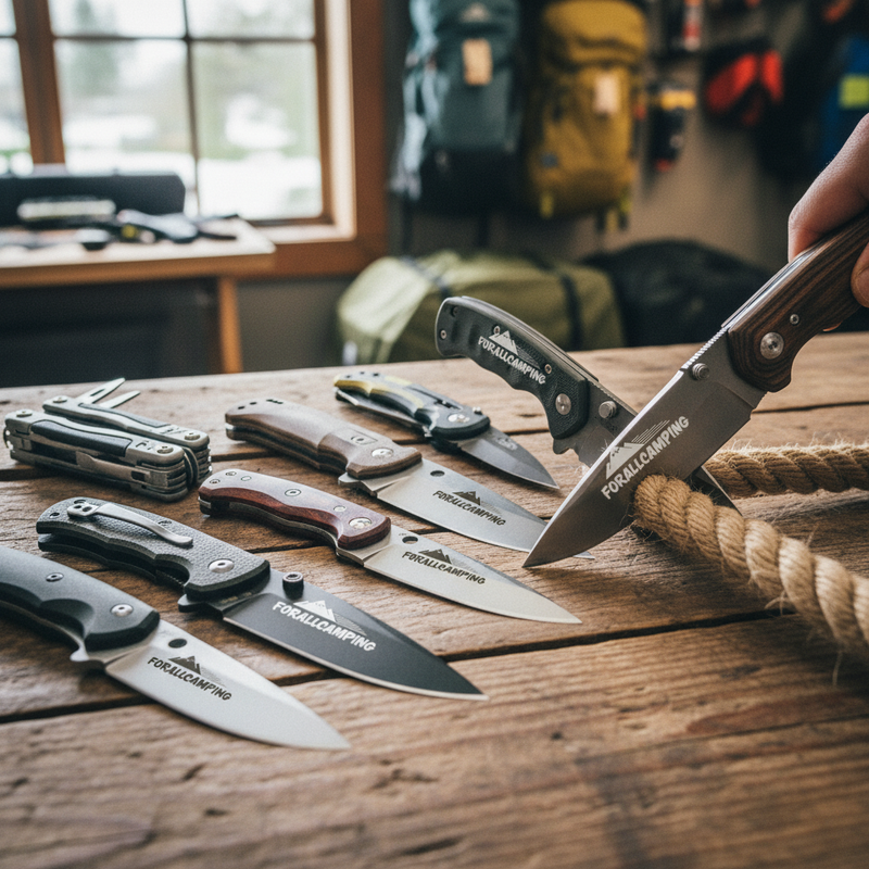 Premium FORALLCAMPING Knives & Multi-tools on California meadow