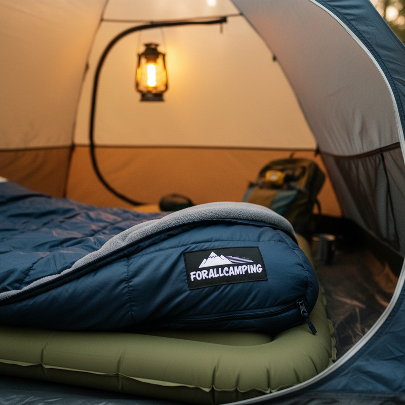 Premium FORALLCAMPING Sleeping Bags on California meadow