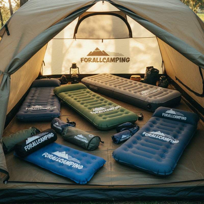 Premium FORALLCAMPING Sleeping Pads & Air Mattresses on California meadow