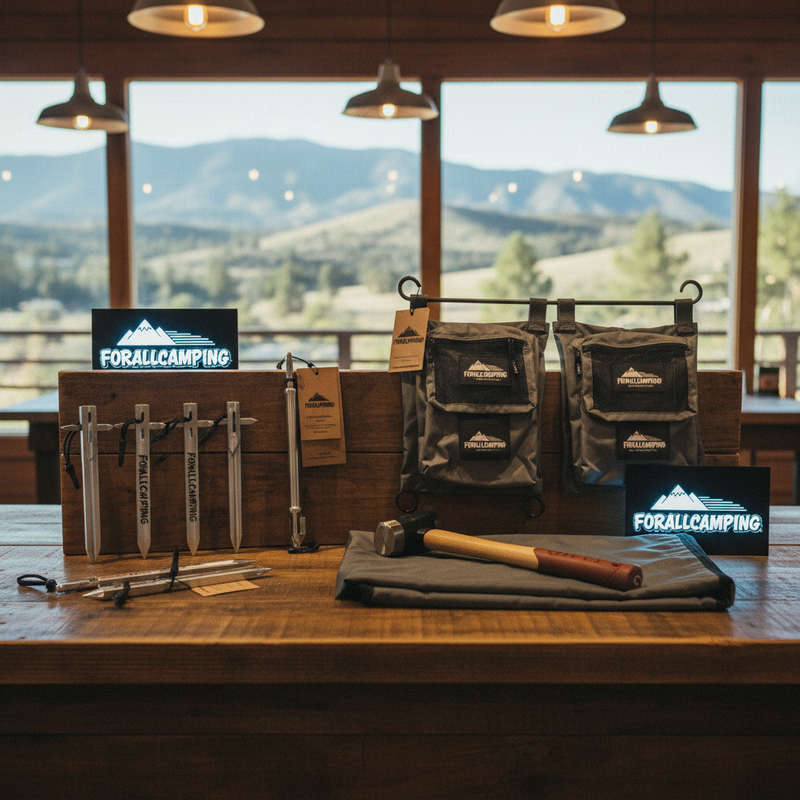 Premium FORALLCAMPING Tent Accessories on California meadow