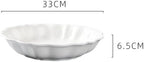Camping Plates Hotel Chinese Kitchen Tableware Ceramic Plates Dish Club Restaurant Specialty Dishes Deep Cold Display Decorative Plate(13 in)