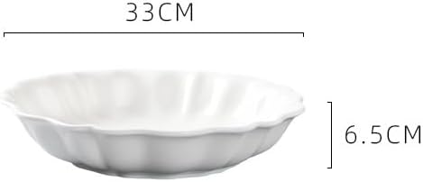 Camping Plates Hotel Chinese Kitchen Tableware Ceramic Plates Dish Club Restaurant Specialty Dishes Deep Cold Display Decorative Plate(13 in)