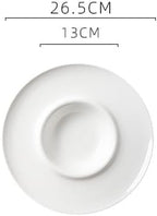 Camping Plates 10.5-inch Hotel Kitchen Tableware Ceramic Flying Saucer Cold Dish Club Restaurant Fusion Special Grass Plate Dinner Decorative Plate(10.5 in)