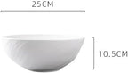 Camping Plates 8-inch Hotel Kitchen Tableware Three-Dimensional Cold Dish Plate Creative Club Pure White Round Dinner Special Display Ceramic Decorative Plate(10 in)