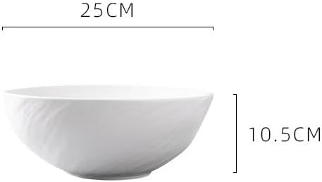 Camping Plates 8-inch Hotel Kitchen Tableware Three-Dimensional Cold Dish Plate Creative Club Pure White Round Dinner Special Display Ceramic Decorative Plate(10 in)