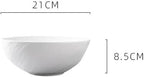 Camping Plates 8-inch Hotel Kitchen Tableware Three-Dimensional Cold Dish Plate Creative Club Pure White Round Dinner Special Display Ceramic Decorative Plate(8.5 in)