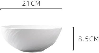 Camping Plates 8-inch Hotel Kitchen Tableware Three-Dimensional Cold Dish Plate Creative Club Pure White Round Dinner Special Display Ceramic Decorative Plate(8.5 in)