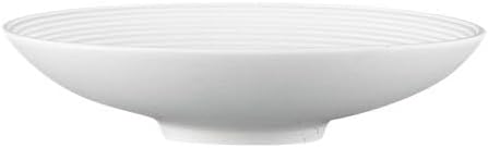 Camping Plates Salad Bowl Fruit Household Ceramic Tableware Light Luxury Large Soup Ramen Decorative Plate(A,Large)