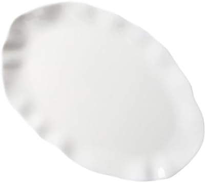 Camping Plates 14-inch Hotel Kitchen Tableware Ceramic Dan-Shaped Flat Plate Display Specialty Restaurant Club Cold Dish Decorative Plate(14 in)