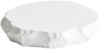 Camping Plates White Special-Shaped Ceramic Stone Pattern Western Dinner Plate Flat Plate Tray Dish Plate Hotel Restaurant Hotel Cold Dish Tableware Decorative Plate(B)