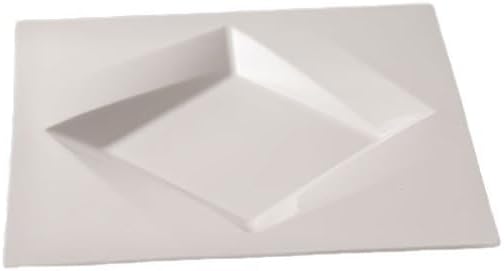 Camping Plates Restaurant Ceramic Tableware Western Steak Dessert Plate Rotating Square Plate White Special-Shaped Plate Decorative Plate