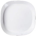 Camping Plates 9-inch White Ceramic Hotel Kitchen Tableware Blue and Rounded Corner Origami Flat Plate Display Cold Dish Club Special Creative Decorative Plate(13 in)