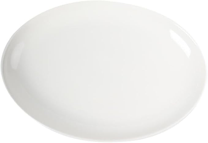 Camping Plates White Ceramic Tableware Large Plate Chicken Oval Fish Home Steamed Decorative Plate(18inch)