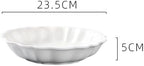 Camping Plates Hotel Chinese Kitchen Tableware Ceramic Plates Dish Club Restaurant Specialty Dishes Deep Cold Display Decorative Plate(9.25 in)