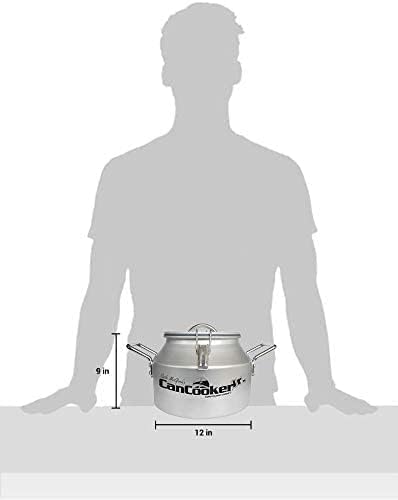 CanCooker Camping Cookware Jr. Kit | 2 Gallon Steam Cooker with Non-Stick Coating, Stainless Steel Cooking Rack & 100+ Recipe Cookbook - Complete Outdoor Cooking System