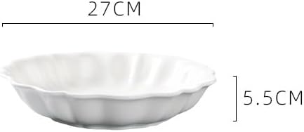 Camping Plates Hotel Chinese Kitchen Tableware Ceramic Plates Dish Club Restaurant Specialty Dishes Deep Cold Display Decorative Plate(10.75 in)