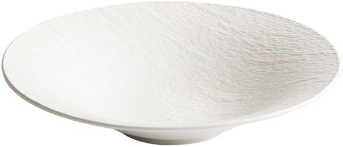 Camping Plates Creative Characteristic Hotel Tableware Ceramic Deep Plate Black and White Frosted Western Deep Soup Plate Home Soup Bowl Decorative Plate(12inch)