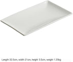 Camping Plates Ceramic Rectangular Dinner Plate Household Hotel Special Tableware Fish Decorative Plate(12.7 inch)
