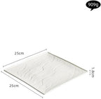 Camping Plates White Steak Plate Square Western Food Creative Simple Tableware Ceramic Flat Cold Dish Decorative Plate(9.8inch)