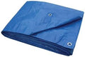 Rocky Mountain Goods Light Duty Tarp - Aluminum Grommet Every 3 feet - Mildew/Rot Resistant - 3.5 mil Thickness - Waterproof - Tarp for Tent Camping. Bike, Backpacking - Multi use tarp (6' x 8')