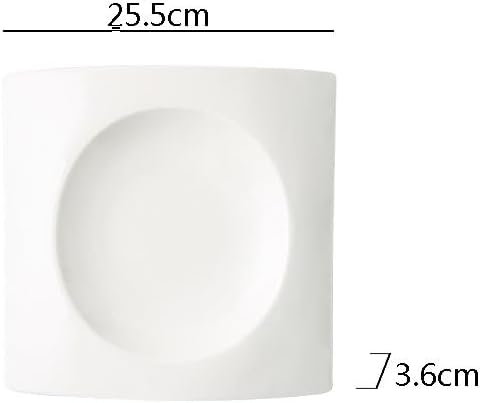 Camping Plates Ceramic Dinner Plate Creative Square Deep Plate Thick Soup Plate Dessert Plates Sushi Plates Restaurant Specialty Tableware Cold Dish Plate Decorative Plate(A 10 inch)