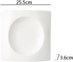 Camping Plates Ceramic Dinner Plate Creative Square Deep Plate Thick Soup Plate Dessert Plates Sushi Plates Restaurant Specialty Tableware Cold Dish Plate Decorative Plate(A 10 inch)