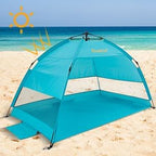 Alvantor® Beach Tent Beach Umbrella Outdoor Sun Shelter Cabana Automatic Instant Pop-Up UPF 50+ Portable Beach Shade Camping Fishing Hiking Canopy Easy Set Up Light Weight Windproof for 2-3 Person
