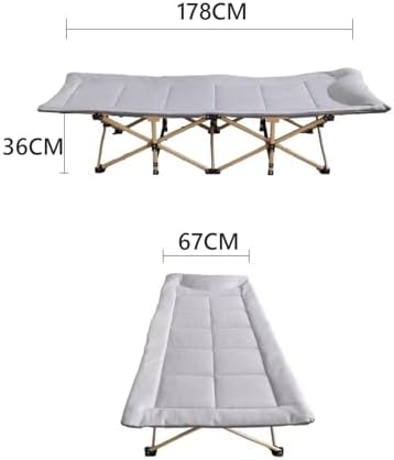 Folding Camping Cot for Adults Heavy Duty Outdoor Bed with Carry Bag Layer Travel Camp Cots Portable Cot Extra Wide,Portable Bed for Adults Travel, Ice Silk Fabric Comfortable Headrest Good