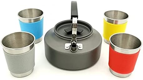 22pcs Camping Cookware Large Size Hanging Pot Pan Kettle with Base Cook Set 4 Cups Dishes Forks Spoons Kit for Camping Hiking