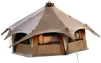 MC TOMOUNT Canvas Tent Bell Tent 16.4ft*9.2ft with Stove Jack for Glamping Family Camping Zipped Removable Floor