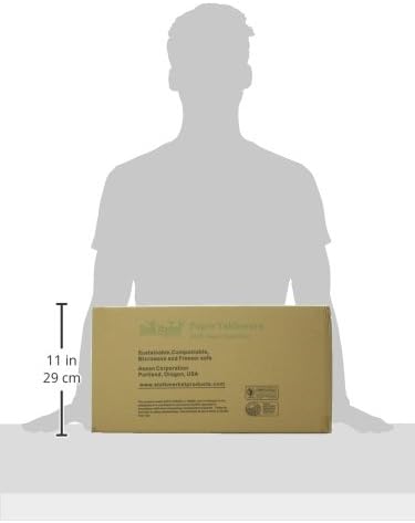 100% Compostable Natural Plant Fiber Plate, 10-Inch, 500-Count Case