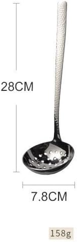Cutlery Set Pieces Service Stainless Steel Titanium Flatware,Silverware Flatware Cutlery Set， 1/4/6/8/10/12 Pcs 304 Stainless Steel Thickened Hammer Pattern Soup Shell Hot Pot Colander，Rose