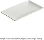 Camping Plates Ceramic Rectangular Dinner Plate Household Hotel Special Tableware Fish Decorative Plate(9.8 inch)