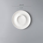 Camping Plates Western Creative Hotel Tableware Ceramic Restaurant Commercial Fusion Private Dish Plate, Suitable for Pasta, Desserts, Appetizers Decorative Plate(11in)