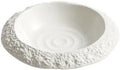 Camping Plates 8.5-inch Rock-Grain Ceramic Plate Household Deep Dish Creative Hotel Restaurant Tableware White Dinner Soup Decorative Plate(8.5 in)