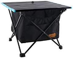 Outdoor Foldable Table with Storage Bag Aluminum Outdoor Picnic Folding Table Camping Desk with Waterproof Tableware Cloth