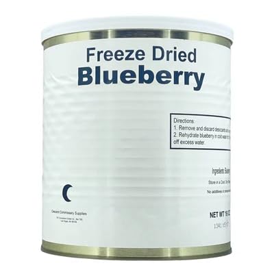 Military Surplus Freeze-Dried Blueberries 16 Oz Long-Term Storage Survival Food, Perfect for Emergency Preparedness & Snacking Everyday Meals | Fruit Snacks 25+ Year Shelf Life Made in USA Pack of 1