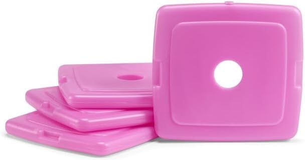 Cool Coolers by Fit + Fresh, Reusable & Long-Lasting Slim Ice Packs, Cold Packs for Lunch Boxes, Ice Packs for Lunch Bags, Purple 8 Pack