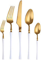 Cutlery Set Pieces Service Stainless Steel Titanium Flatware,Party Steel Cutlery Set Blue Black Gold Dinnerware 304 Stainless Steel Forks Spoons Knives Set Kit Outstanding,
