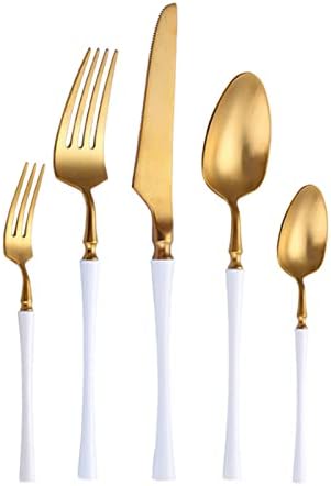 Cutlery Set Tableware Silverware Stainless Steel Handle,Party Steel Cutlery Set Blue Black Gold Dinnerware 304 Stainless Steel Forks Spoons Knives Set Kit Outstanding,