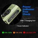 JETBeam E26 Rechargeable EDC Flat Flashlight 4 Constant Brightness Modes+Strobe+1300mW UV+Green Beam Combo,2000 Lumens Portable Pocket Lights,IPX-8,Triple Sources for Outdoors,Emergency,Working