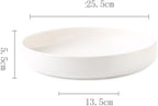 Camping Plates Household Large Capacity Soup Bowl Boiled Fish Noodle Bowl Fruit Salad Vegetable Plate Deep Plate Rice Bowl Ceramic Tableware Decorative Plate(1PC)