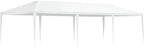 Large Party Tent with White Polyethylene Roof and Iron Frame, Durable Waterproof Outdoor Shelter for Gatherings, Spacious for Up to 20 People, Easy Assembly with Spanner