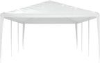 Large Party Tent with White Polyethylene Roof and Iron Frame, Durable Waterproof Outdoor Shelter for Gatherings, Spacious for Up to 20 People, Easy Assembly with Spanner