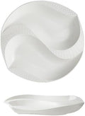 Camping Plates 10.5-inch Hotel Ceramic Tableware With Irregular White Plates And Creative Mandarin Duck Artistic Conception For Private Dishes Cold Decorative Plate(12 in)